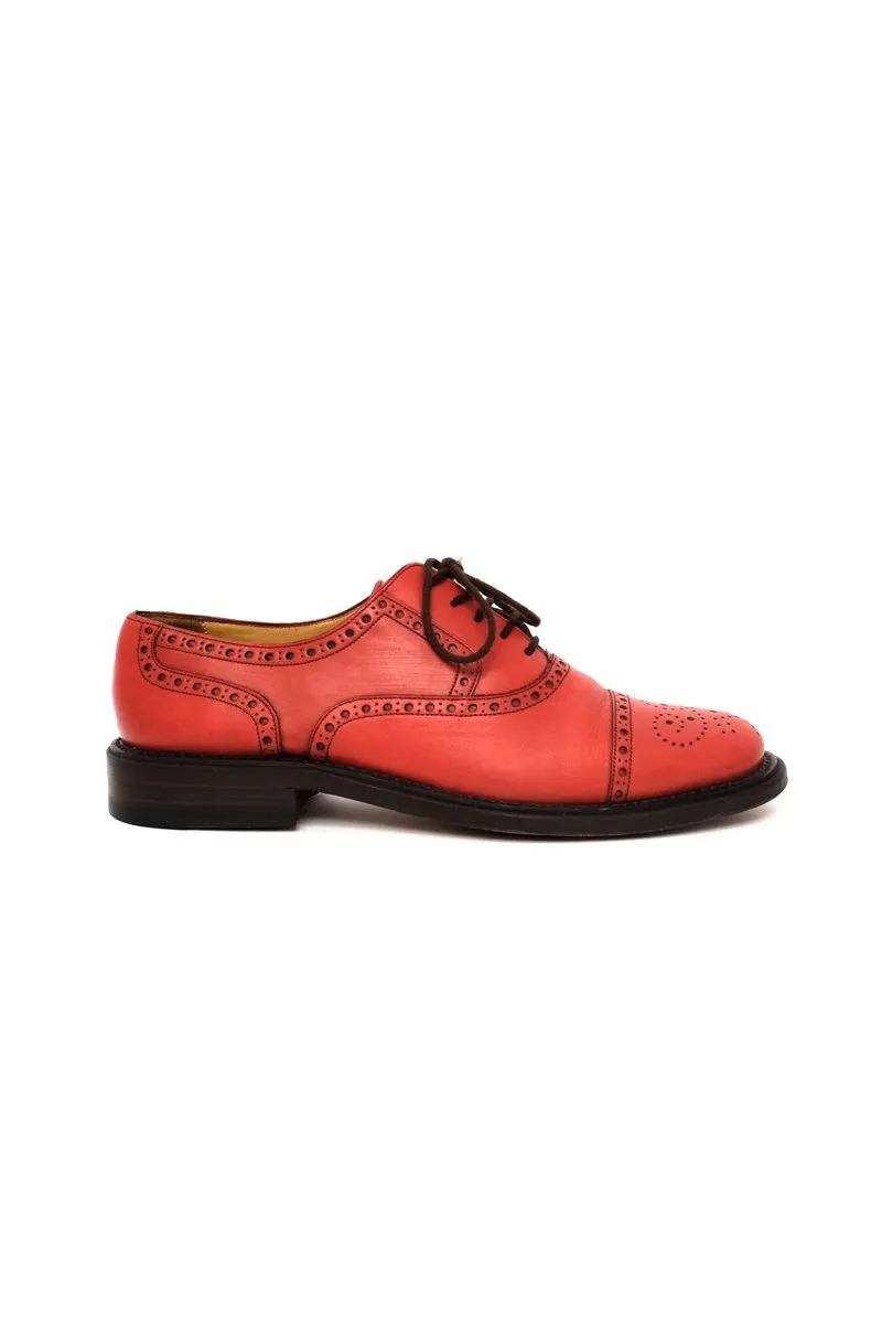 0530_BALLY 38 RED LEATHER BUDAPESTER SHOES