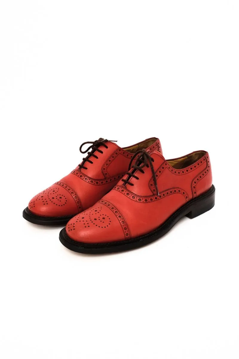 0530_BALLY 38 RED LEATHER BUDAPESTER SHOES