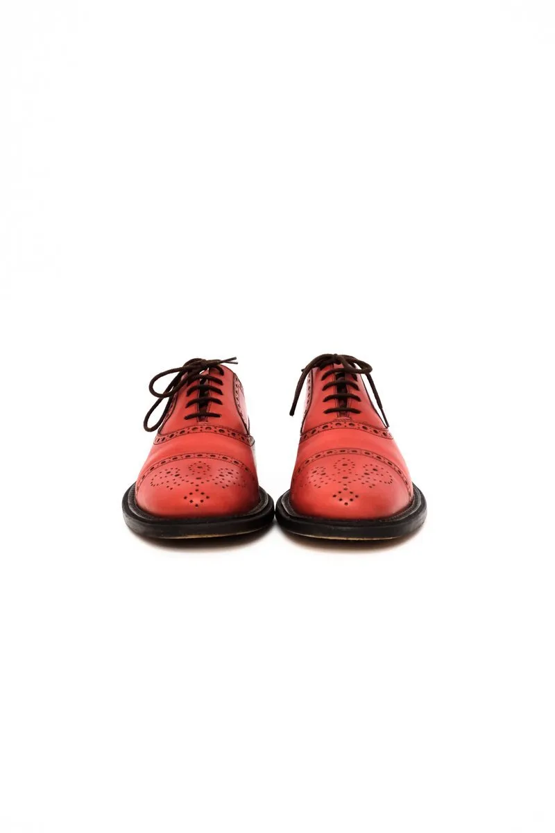 0530_BALLY 38 RED LEATHER BUDAPESTER SHOES