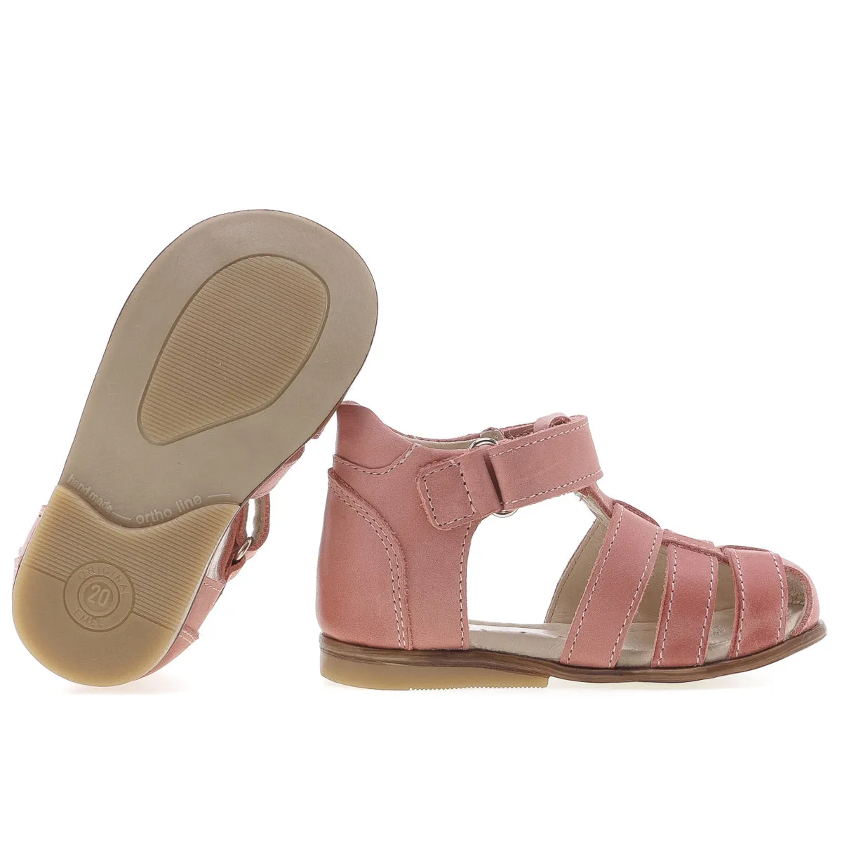 (1093-10) Emel pink closed sandals