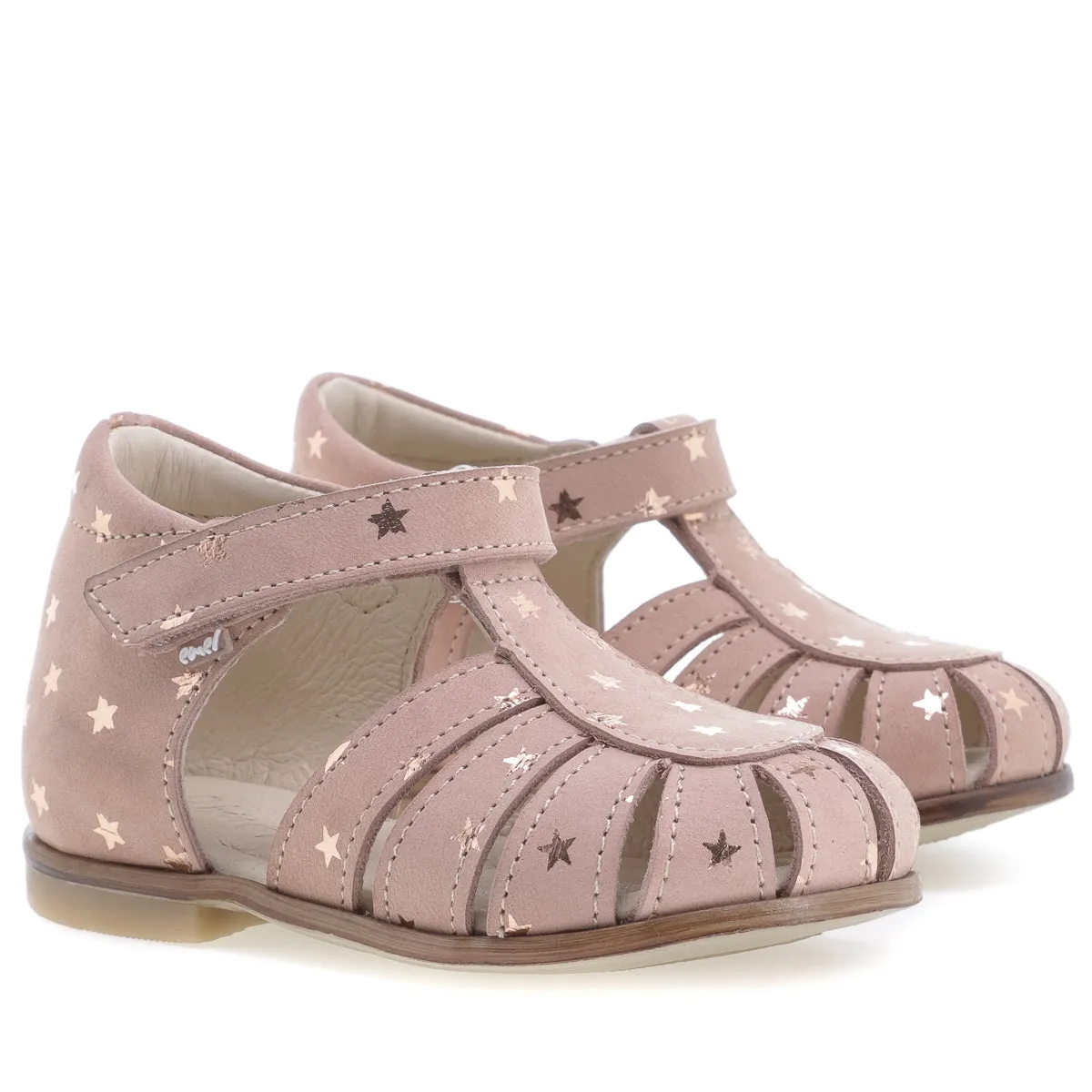 (1151B) Emel pink stars closed sandals