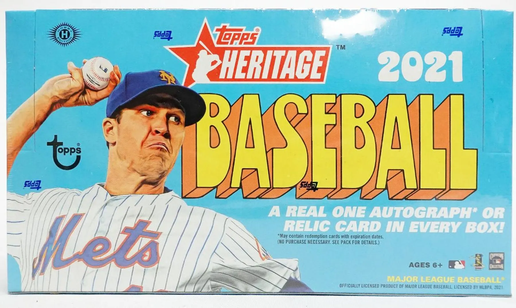 2021 Topps Heritage Baseball Hobby Box 24 Packs Per Box, 9 Cards Per Pack