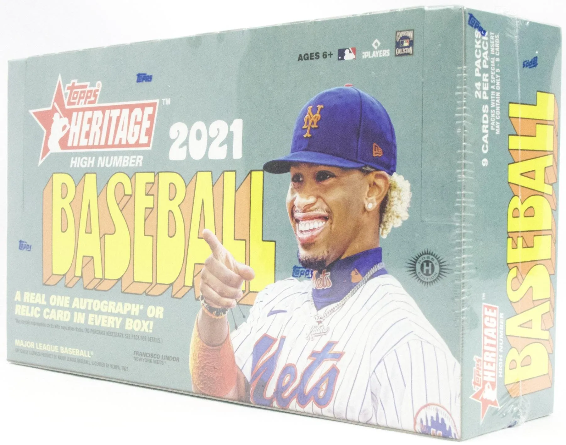 2021 Topps Heritage High Number Baseball Hobby Box 24 Packs Per Box 9 Cards Per Pack