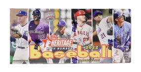 2022 Topps Heritage High Number Baseball Hobby Box 24 Packs Per Box, 9 Cards Per Pack