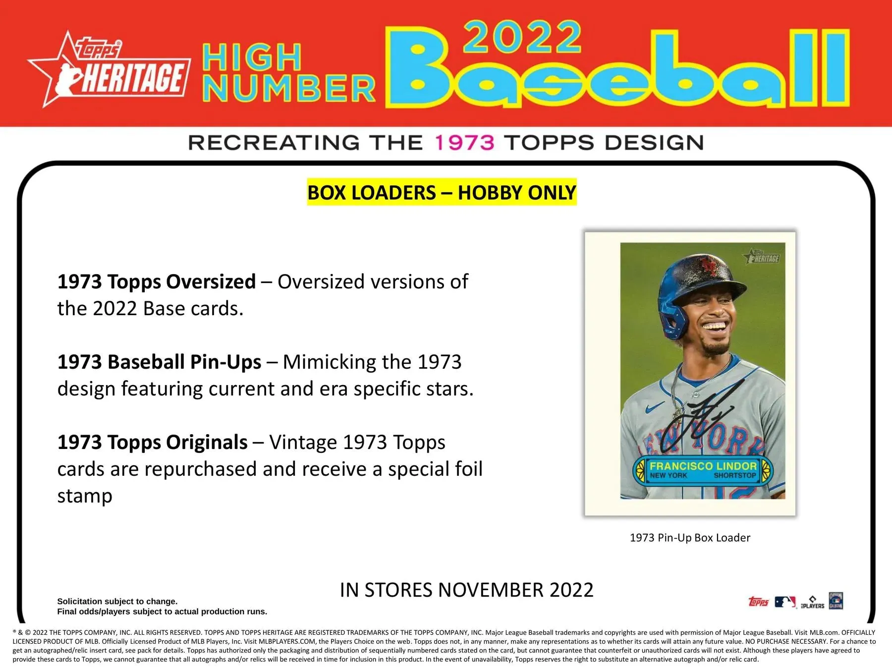 2022 Topps Heritage High Number Baseball Hobby Box 24 Packs Per Box, 9 Cards Per Pack