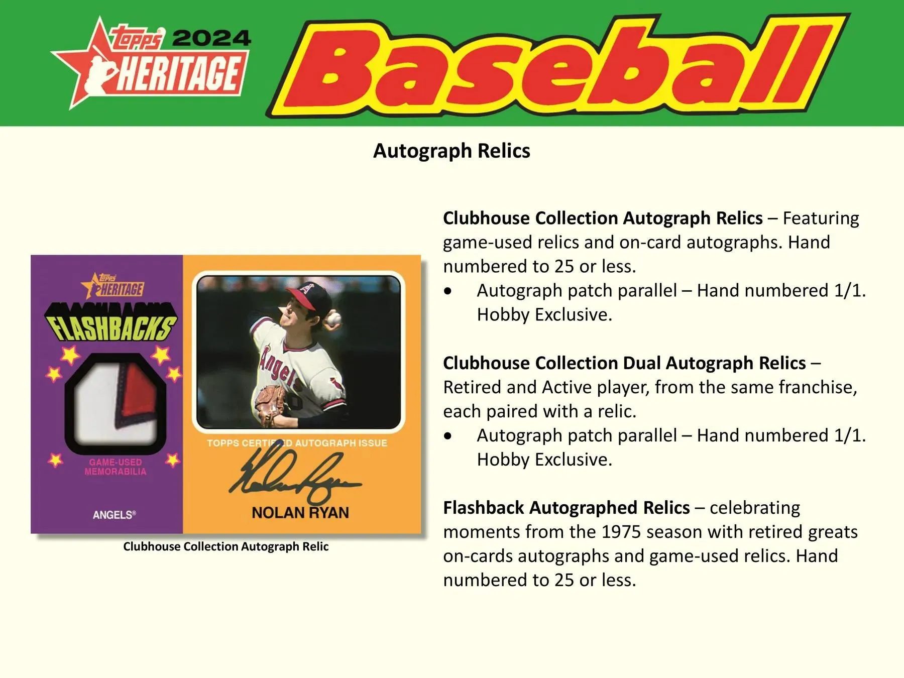 2024 Topps Heritage Baseball Hobby Box 24 Packs Per Box 9 Cards per Pack