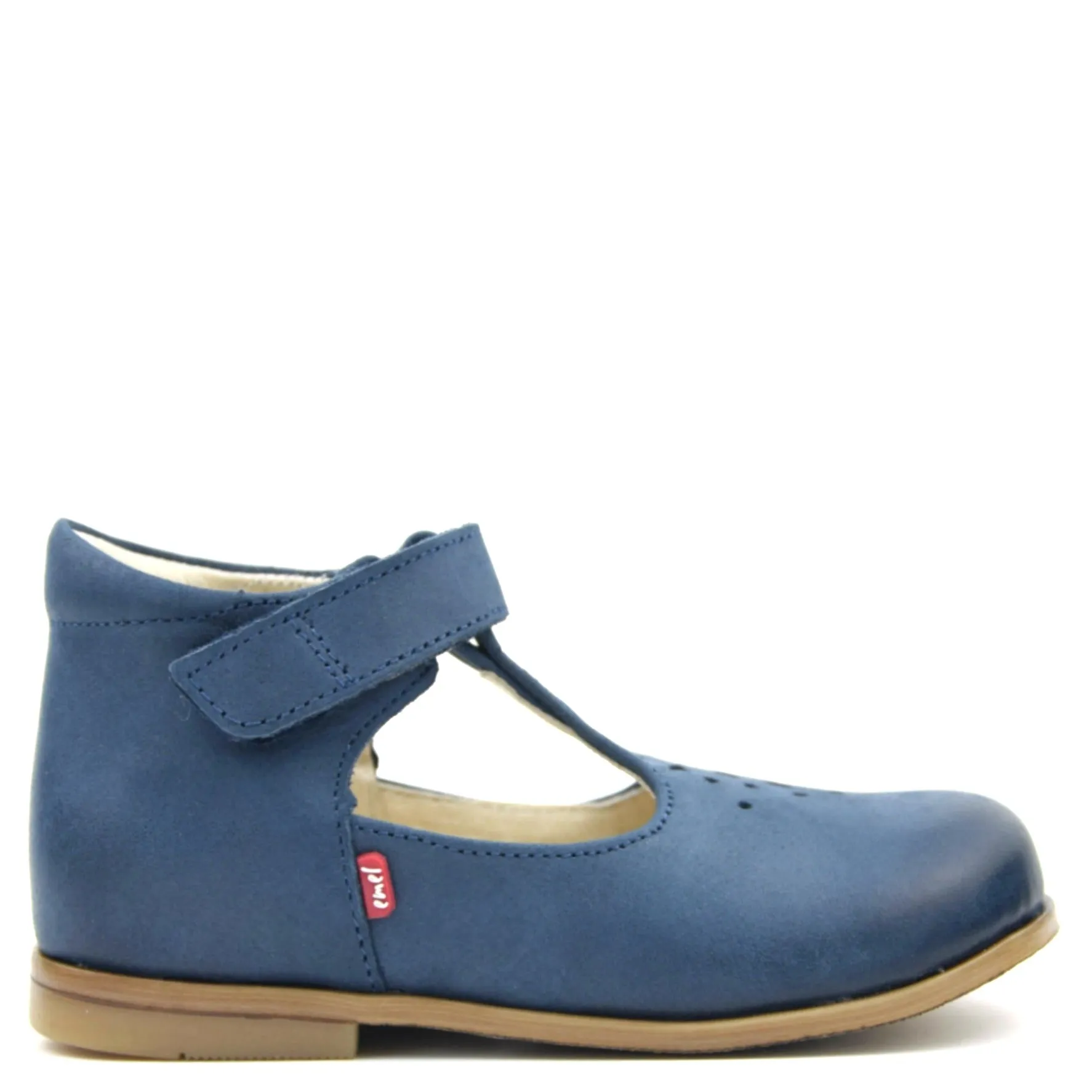 (2385-6) Emel Navy balerina perforated