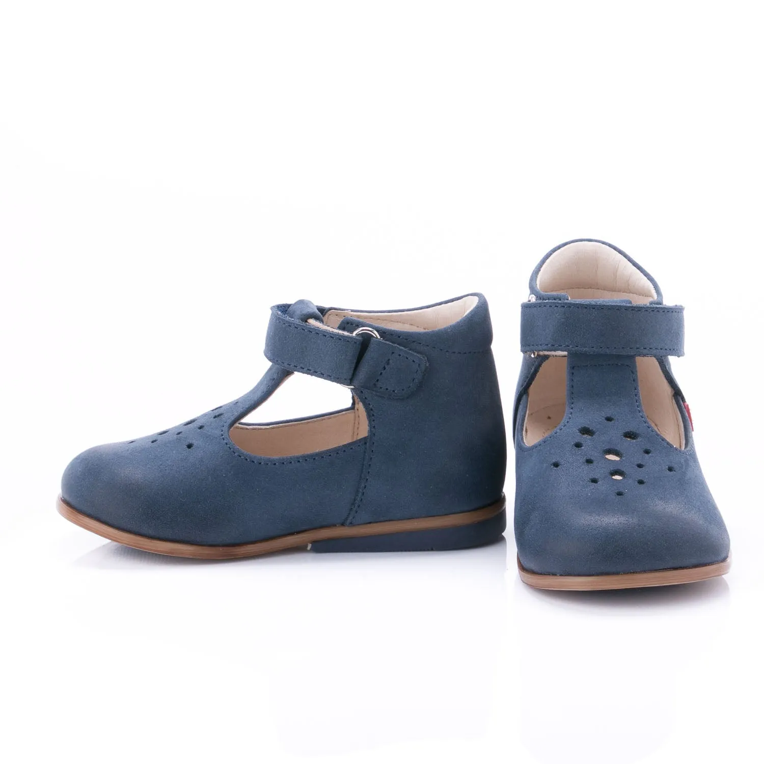 (2385-6) Emel Navy balerina perforated