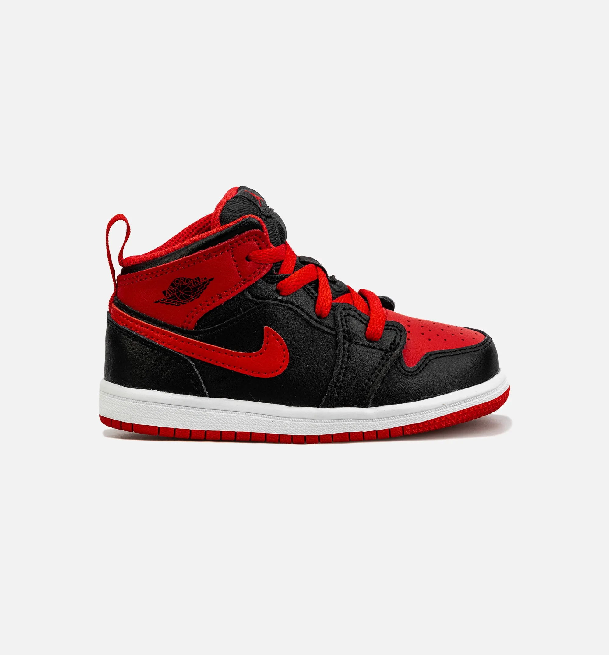 Air Jordan 1 Mid Infant Toddler Lifestyle Shoe - Black/Red