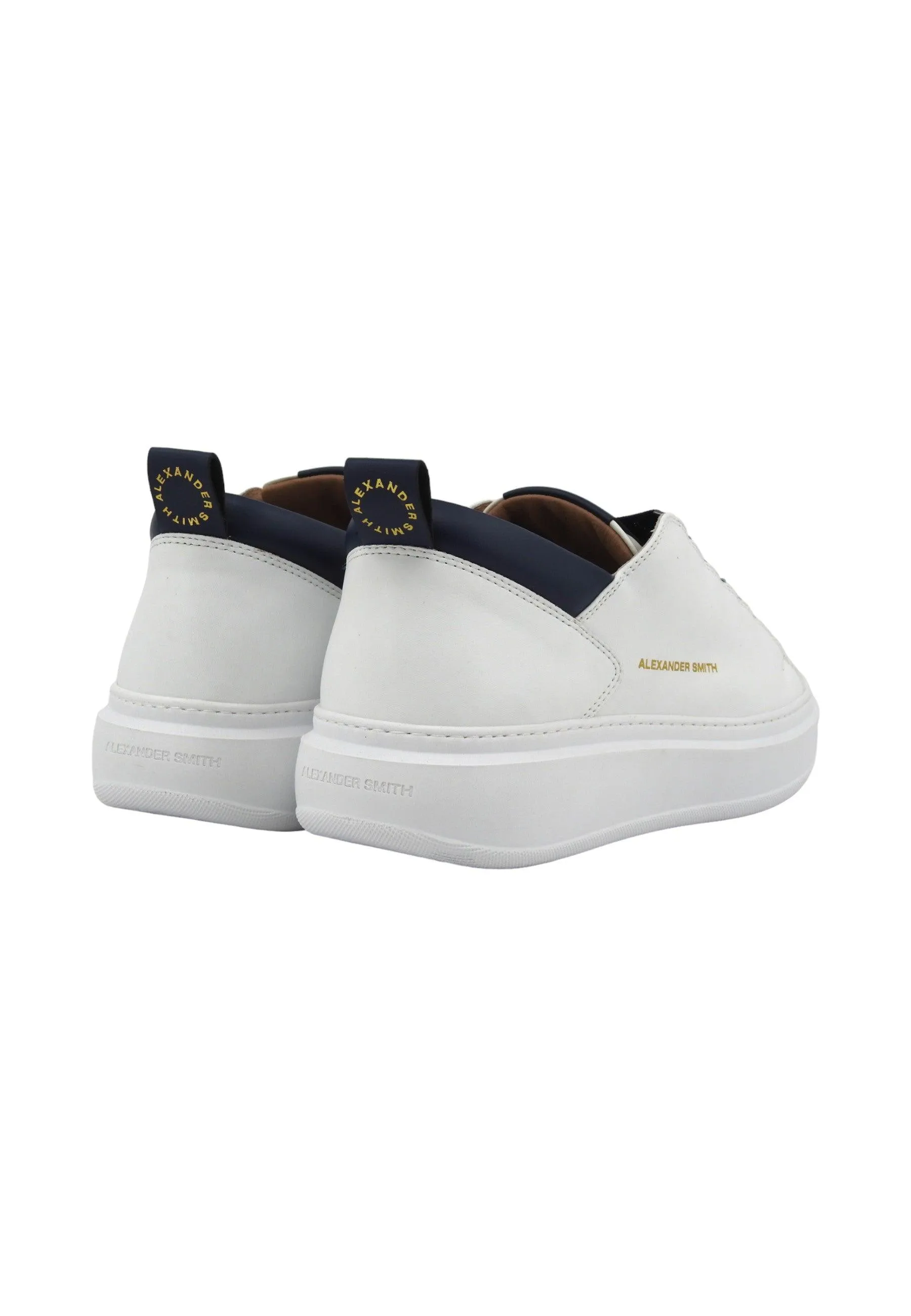 ALEXANDER SMITH Wembley Sneaker Uomo White Blue WYM2260