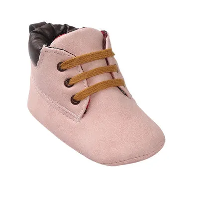 Baby Boy Suede Leather  Soft Soled Boots Shoes