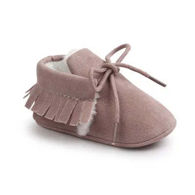 Baby Boy Suede Leather  Soft Soled Boots Shoes