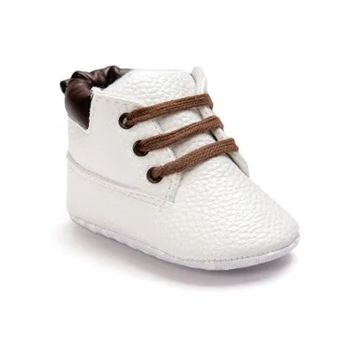 Baby Boy Suede Leather  Soft Soled Boots Shoes