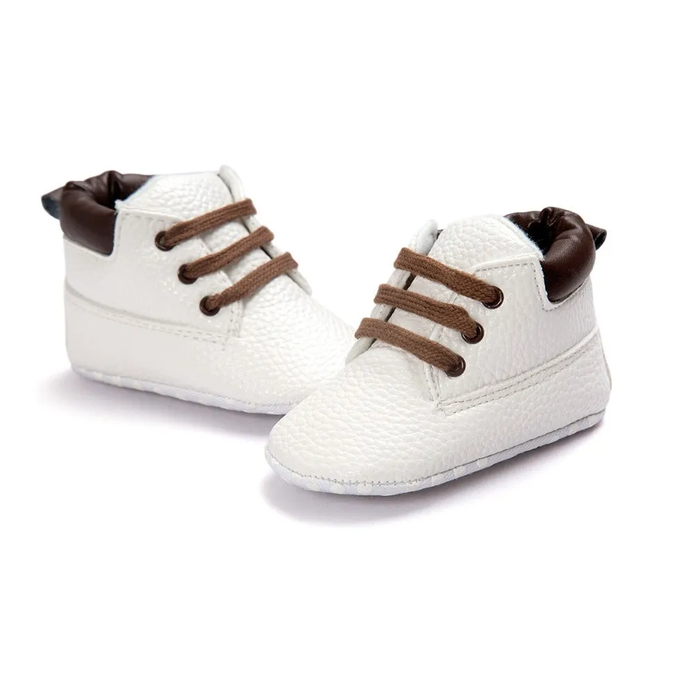 Baby Boy Suede Leather  Soft Soled Boots Shoes