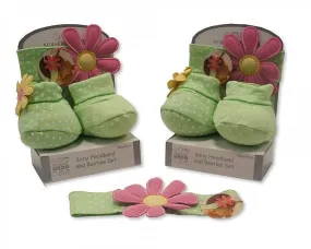 Baby Girls Bootie and Headband Set - Green GP-2515-0649