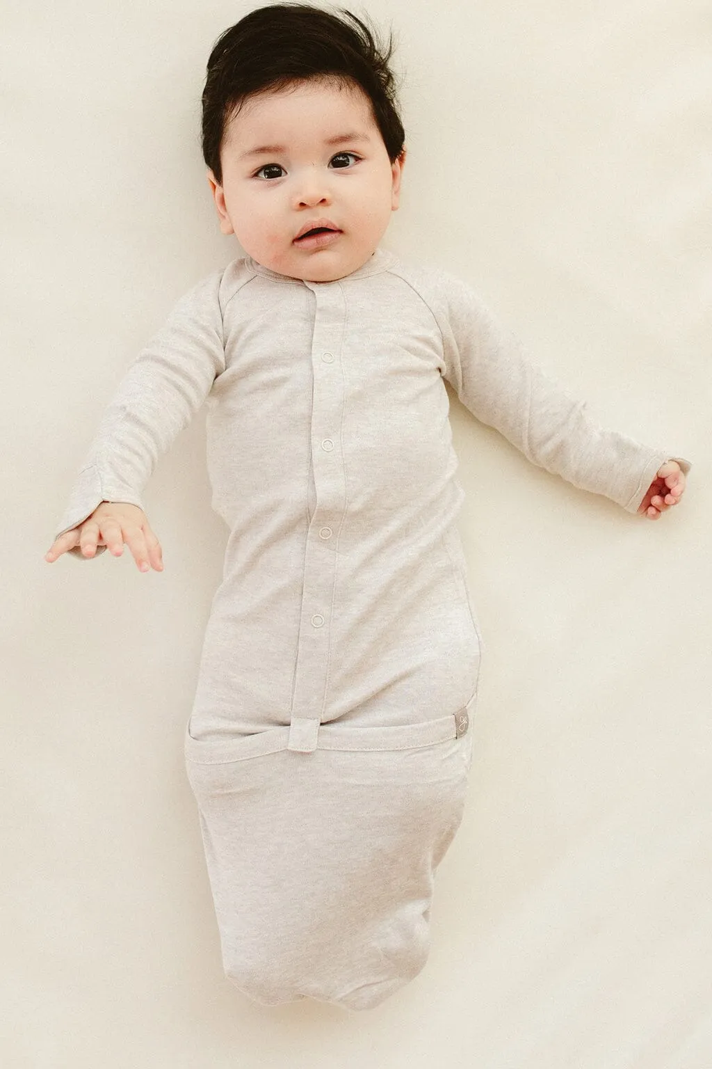 Baby Sleeping Sack / Gown - Mist Grey