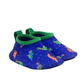 Beach Baby Aqua Shoe - Blue Swimming Dinos