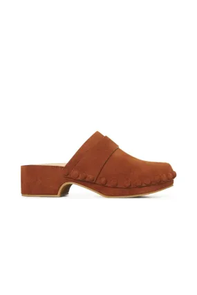 Chloé Joy Suede Clog - Ochre Delight