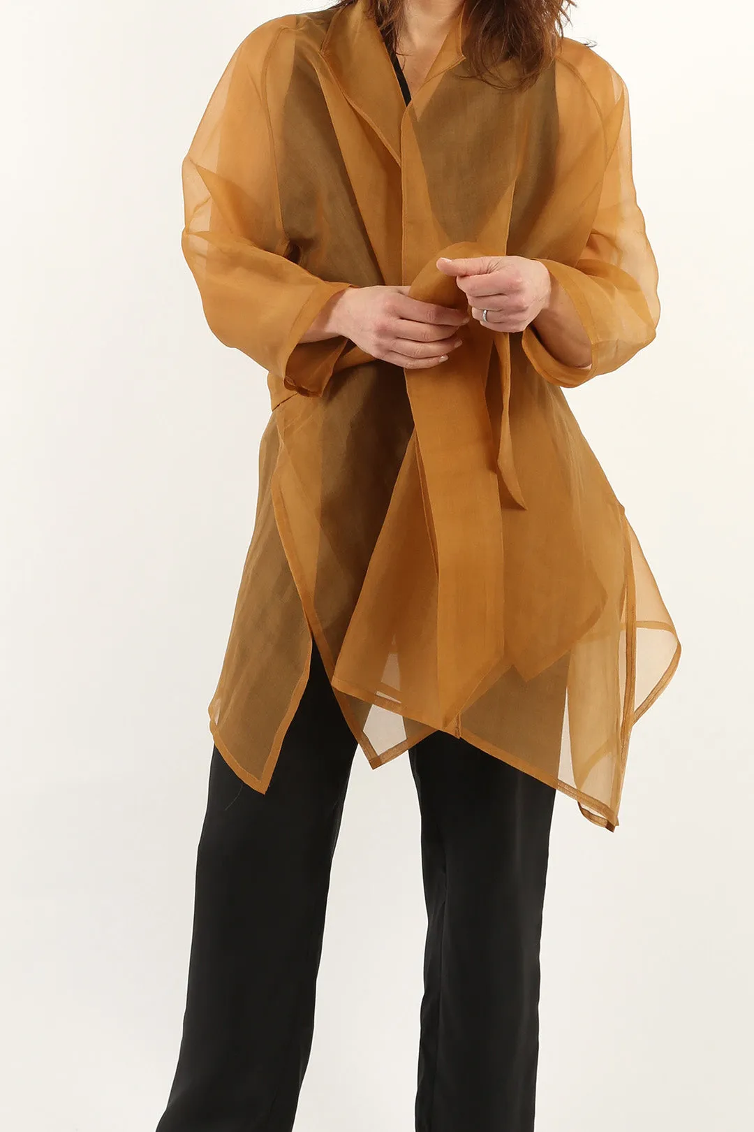 CORTINA IN SILK ORGANZA IN COPPER