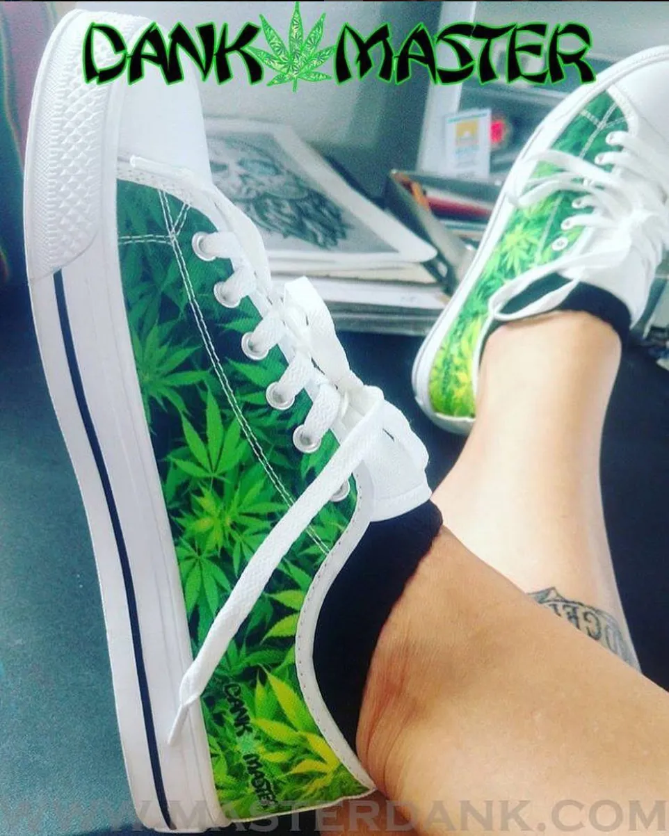 Dank Master Green Weed Low Top Canvas Shoes