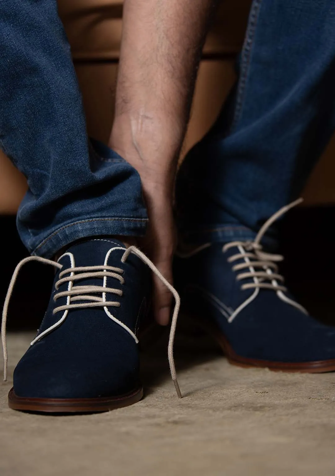 Derby Shoes in Insignia Blue