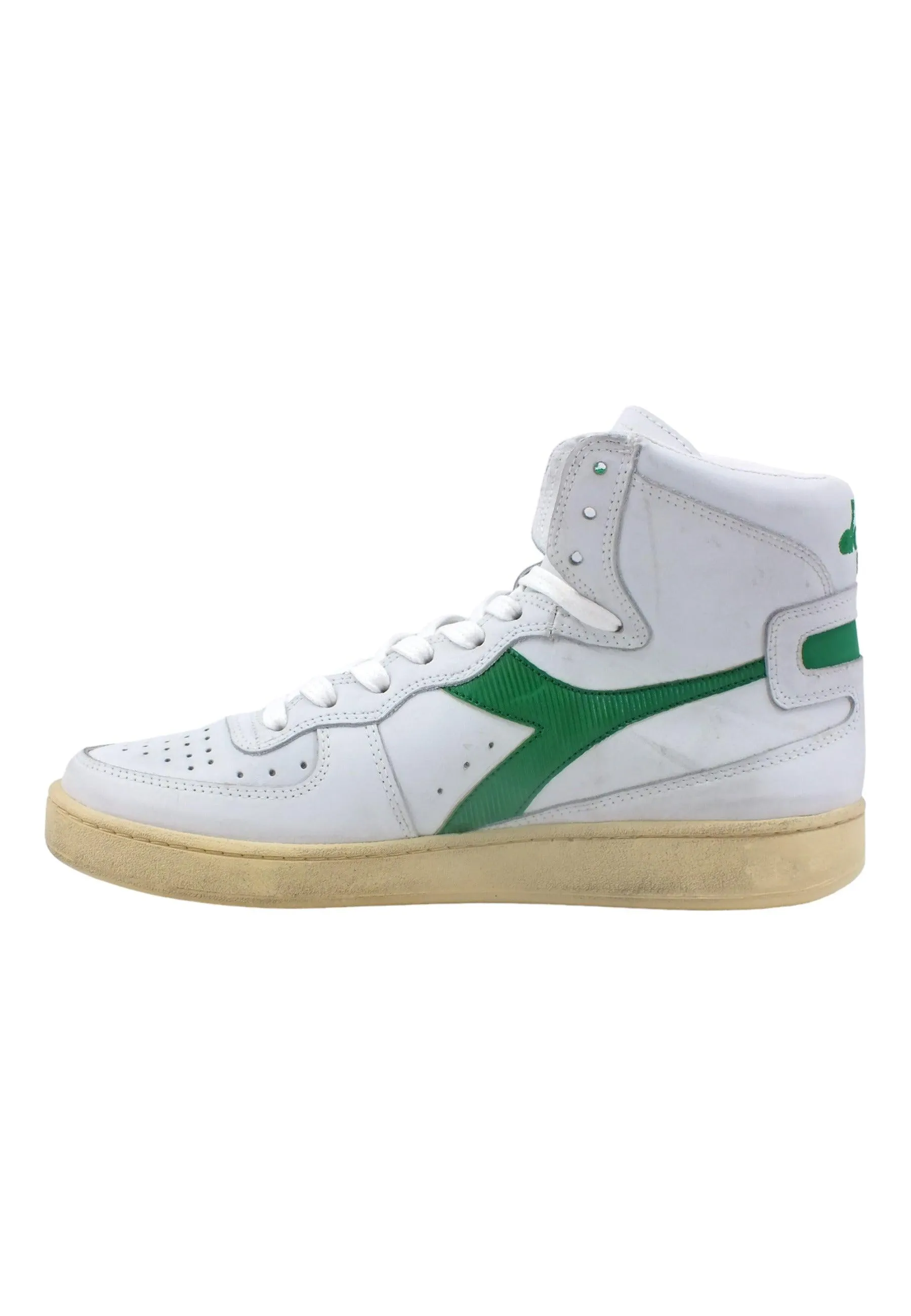 DIADORA Basket Used Sneaker Uomo White Verdant Green 201.15856901C6834