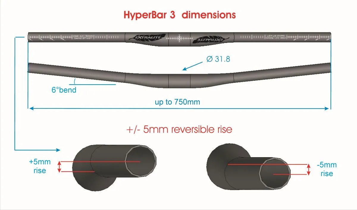 Extralite Carbon HyperBar3 750mm