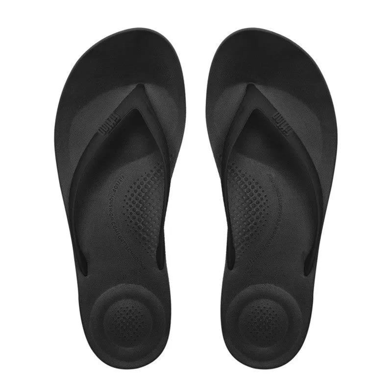 Fit Flop Iqushion Ergonomic Flip Flops - Black