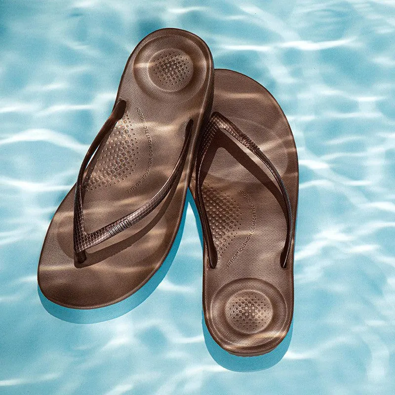 Fit Flop Iqushion Ergonomic Flip Flops - Bronze