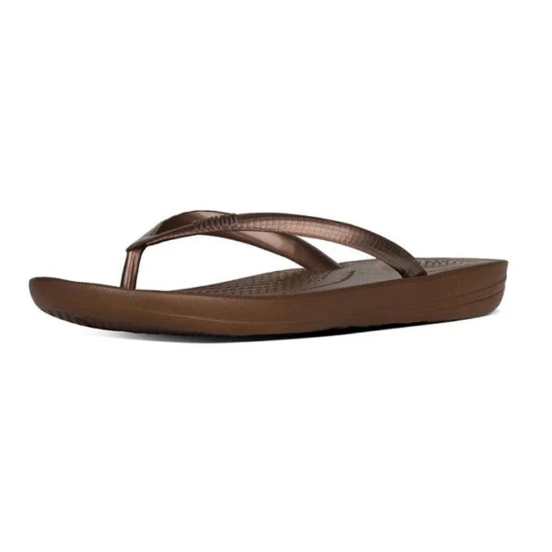 Fit Flop Iqushion Ergonomic Flip Flops - Bronze