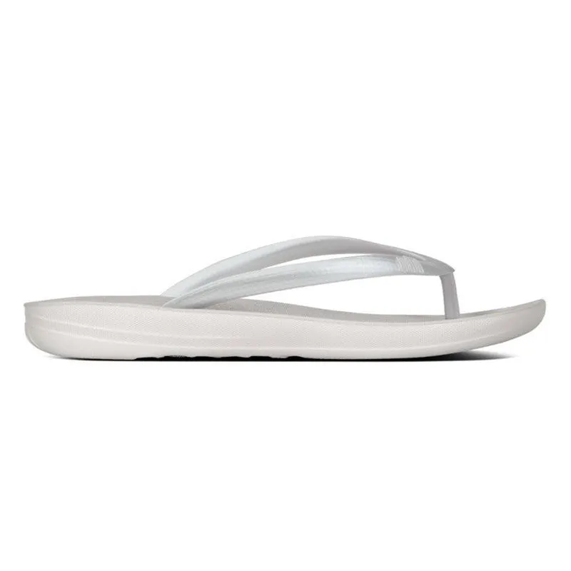 Fit Flop Iqushion Ergonomic Flip Flops - Silver