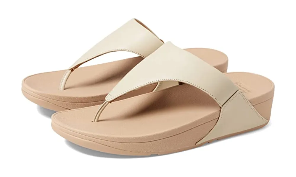 Fitflop - Lulu Leather Toe-Post Sandals Stone Beige