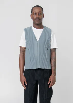 Flip Pleated Vest Moss Grey JE173-13