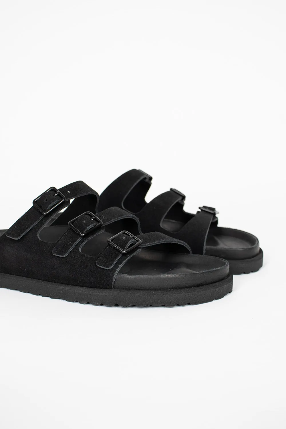 Florida Suede Sandal Black