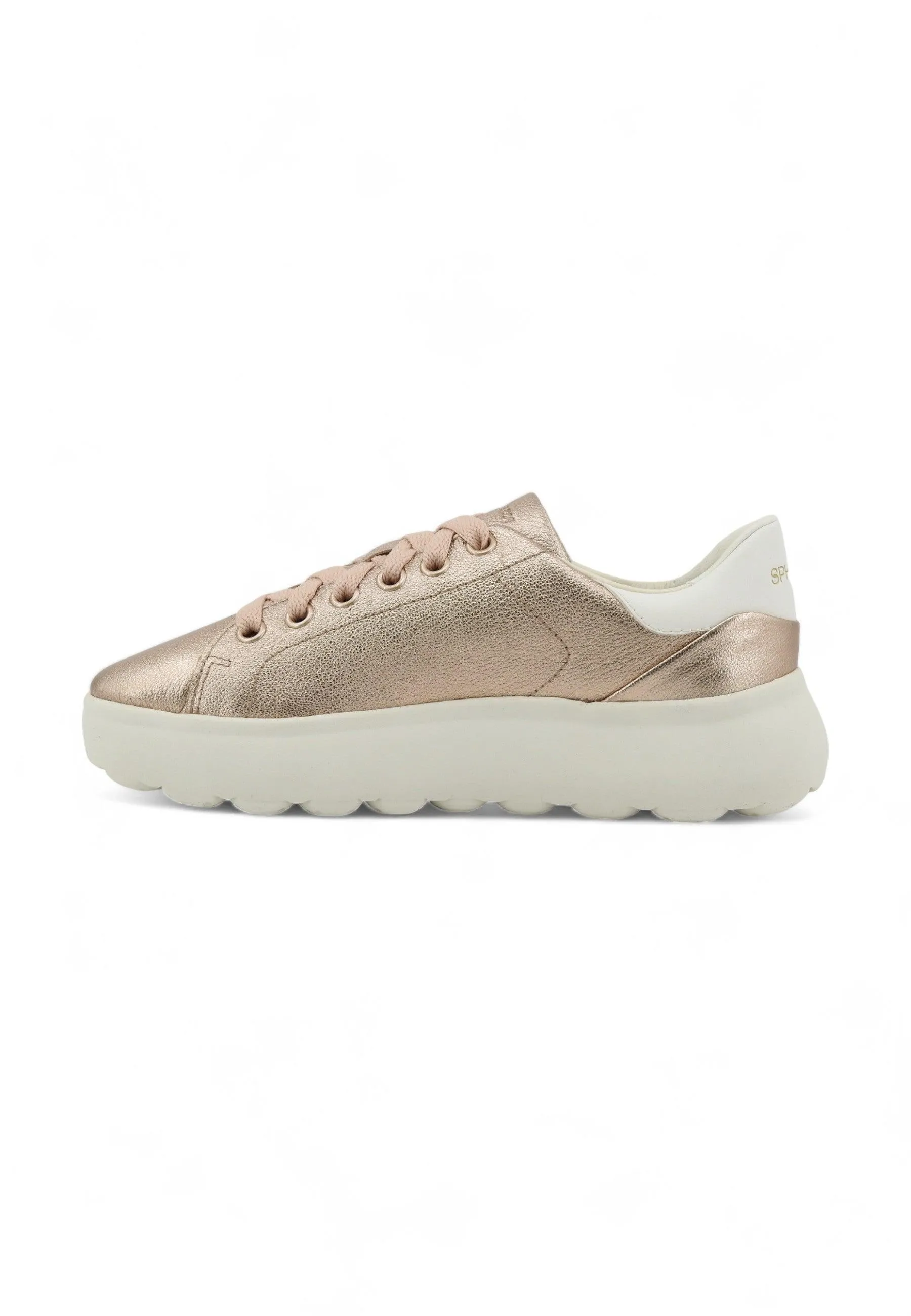 GEOX Spherica Sneaker Donna Rose Gold Optic White D45TCC0BVBCCH81R