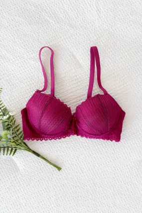 Gia Lace Bra In Fuchsia - Size 40C Left