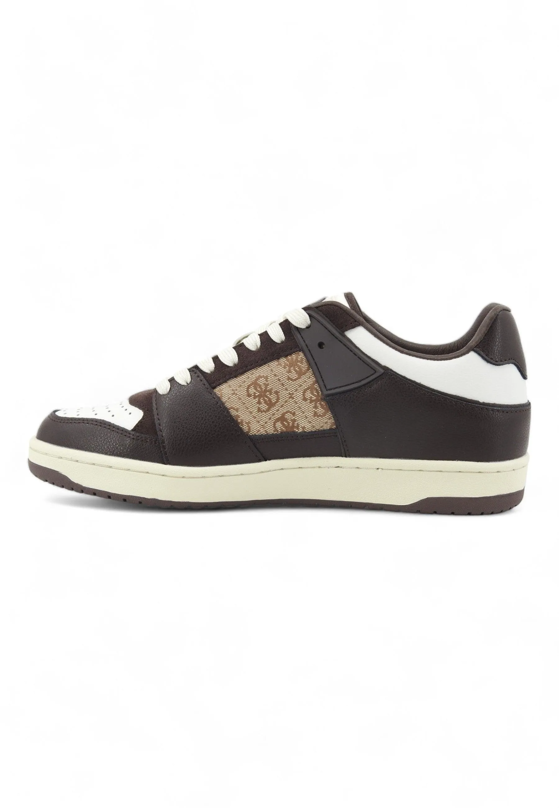 GUESS Sneaker Basket Ox Uomo Beige Brown FMJSAWFAP12