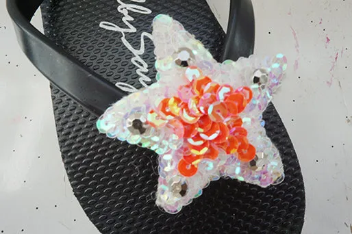 Hamptons (Pink) - Stars Big Kids Embellished Flip Flops Sandal