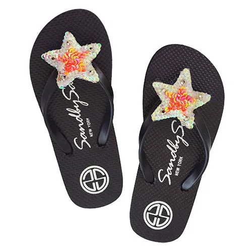 Hamptons (Pink) - Stars Big Kids Embellished Flip Flops Sandal