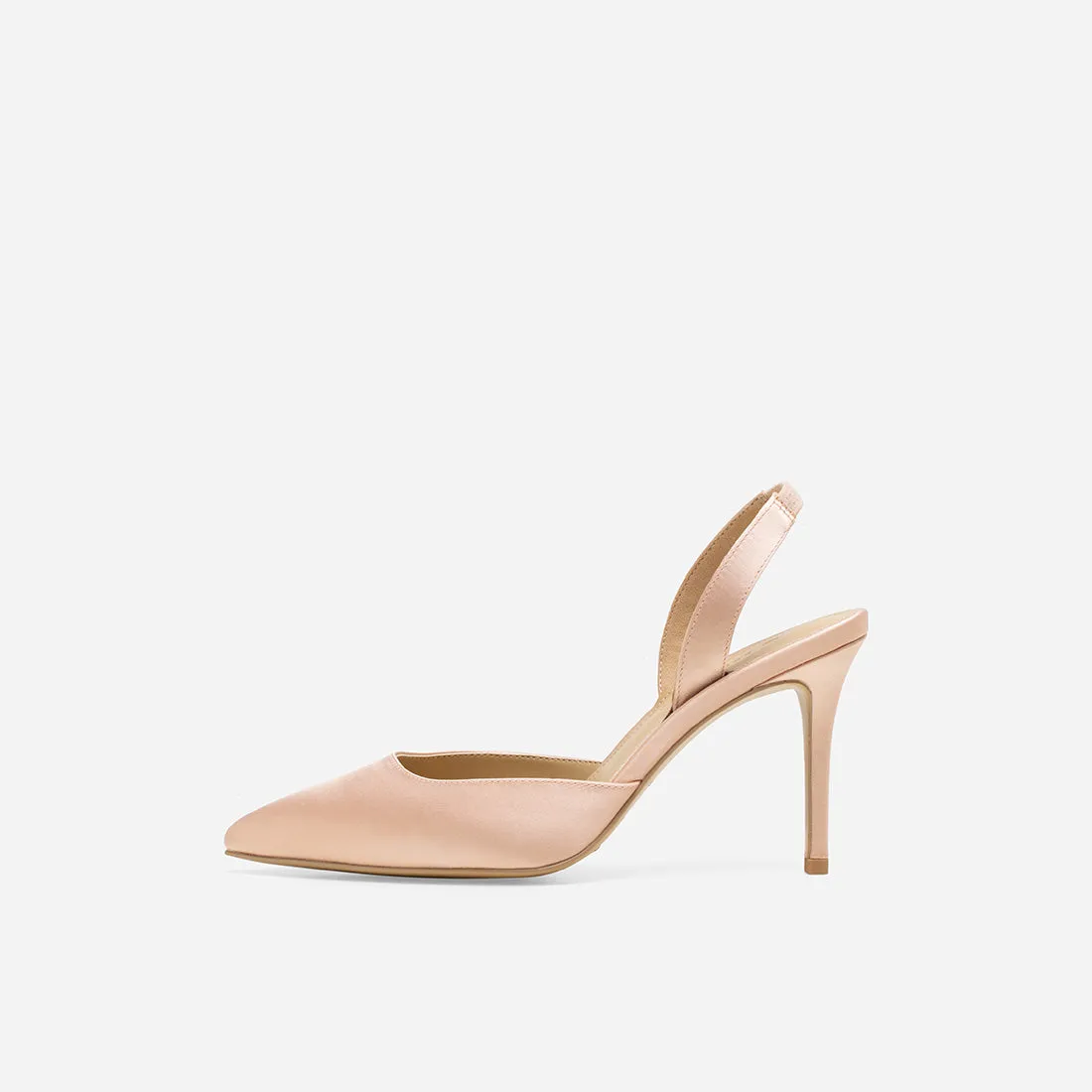 Hebe Satin Slingback Pumps