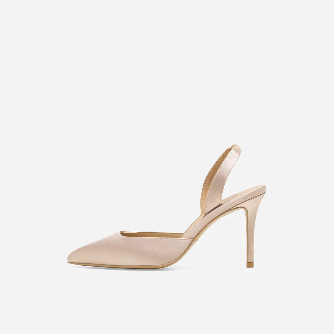 Hebe Satin Slingback Pumps