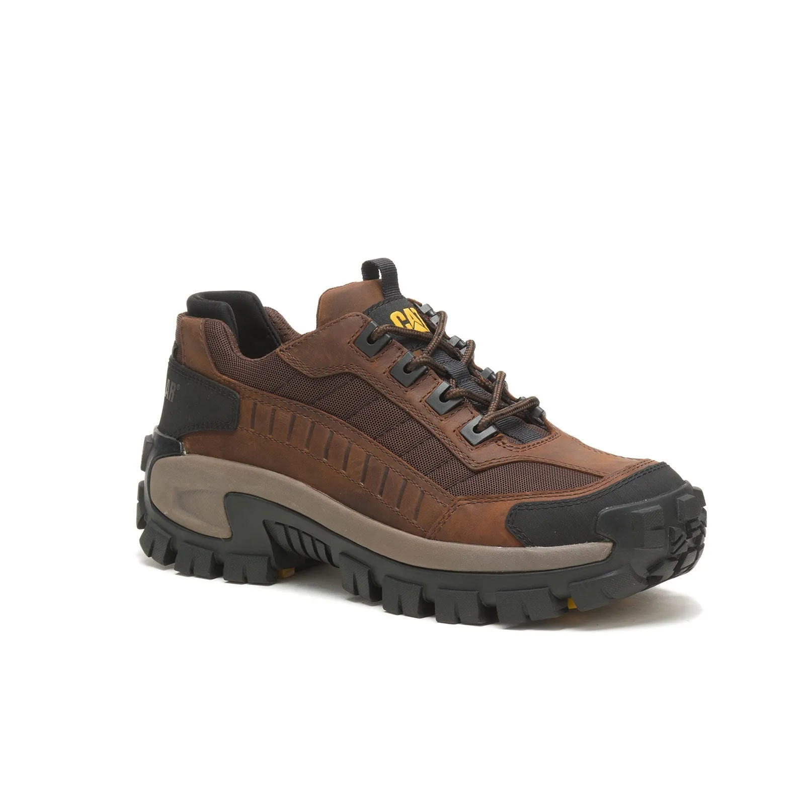 Invader Men's Steel-Toe Work Shoes Dark Brown