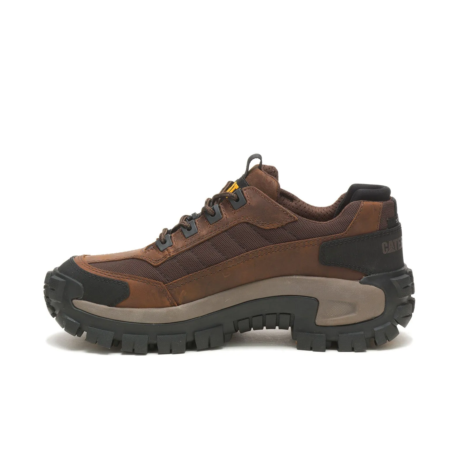 Invader Men's Steel-Toe Work Shoes Dark Brown