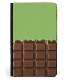 iPad 2/3/4 Faux Leather Flip Case Chocolate-Mint Green Sauce