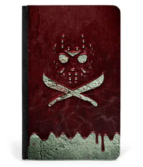 iPad 2/3/4 Faux Leather Flip Case Jason Crossbones Blood Wall