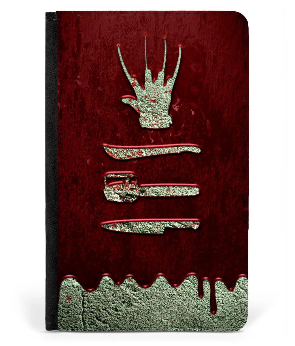 iPad 2/3/4 Faux Leather Flip Case Movie Mainiac Blood Wall