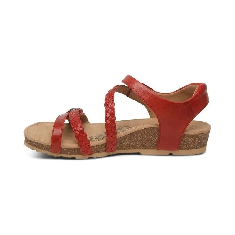 Jillian Quarter Braided Strap - Red