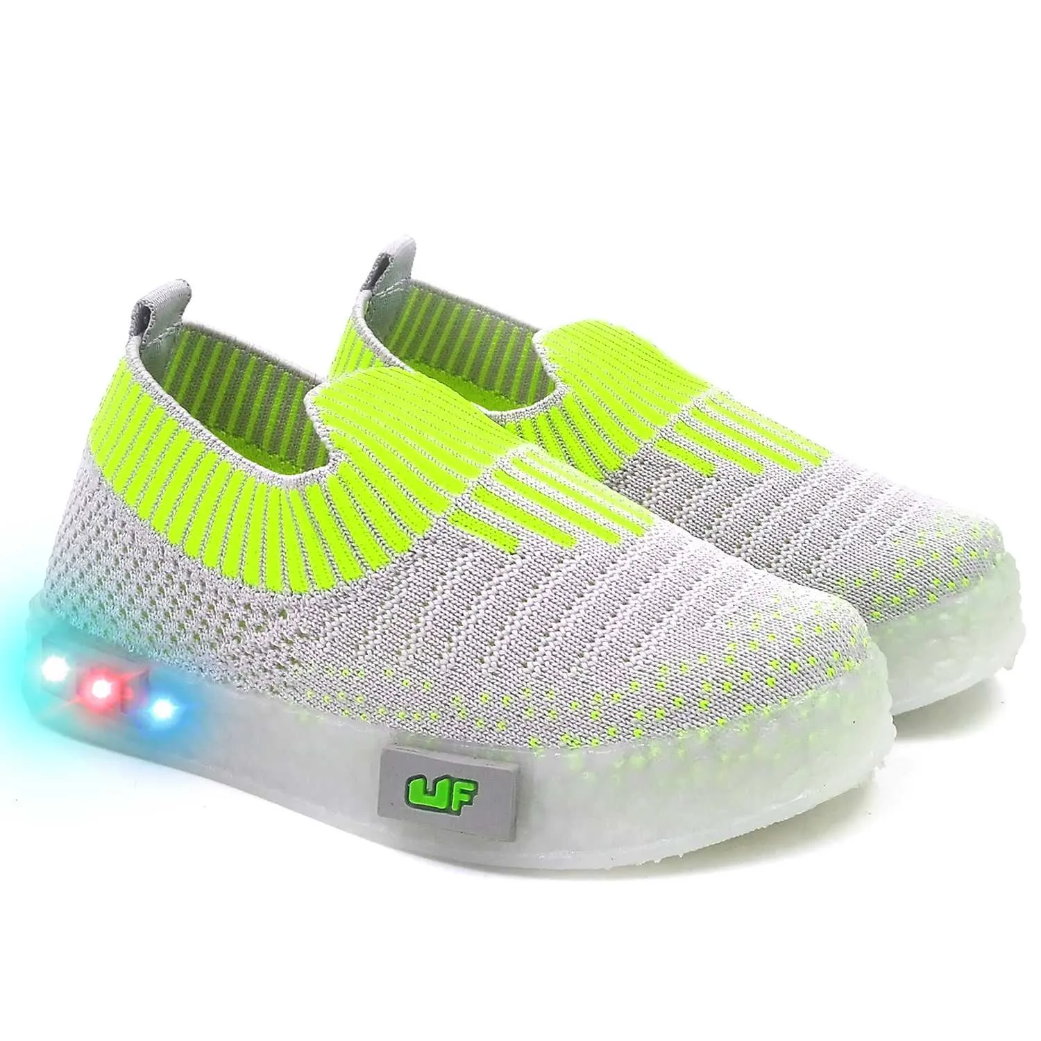 Jumbo Breathable Slip-On Shoes With LED Lights