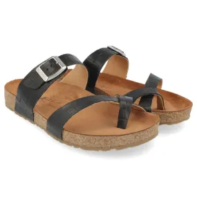 Juno Nero Toe Loop Sandal