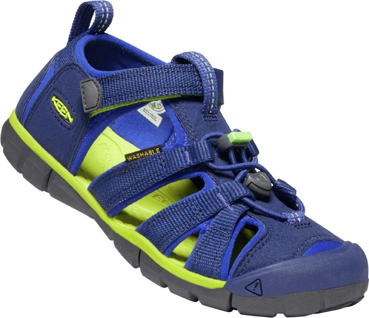 Keen Boy's Seacamp II CNX Blue Depths/Chartreuse (Sizes 1-7)